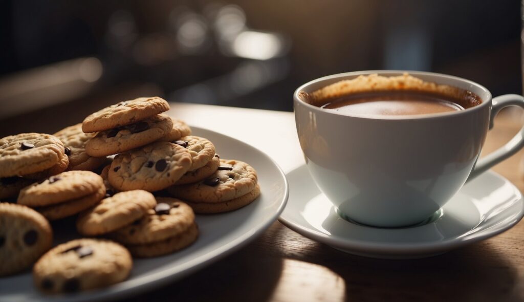 coffee and cookies on a bright sunny morning for auntie