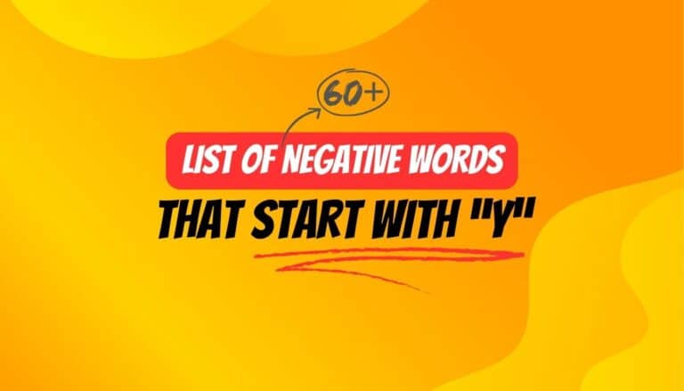 negative words that start with y