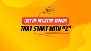 negative words that start with z