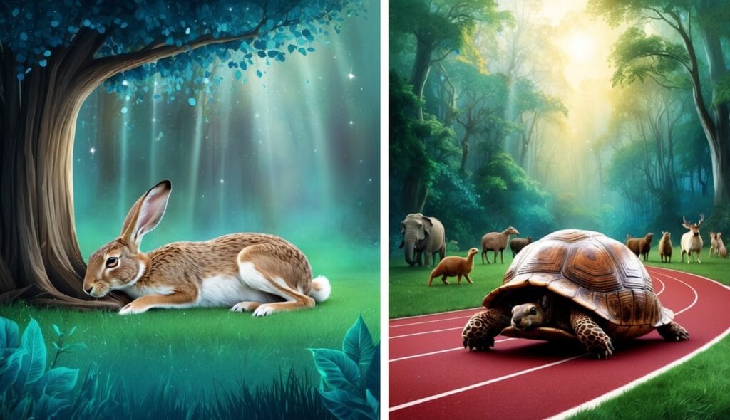 hare and the tortoise race