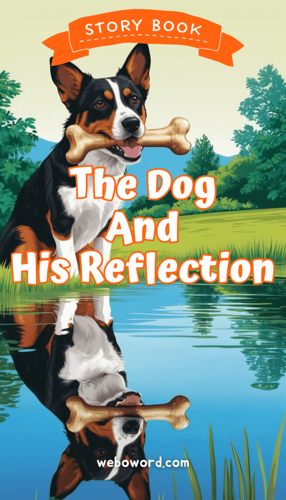 the dog and his reflection - Aesop's moral story for kids